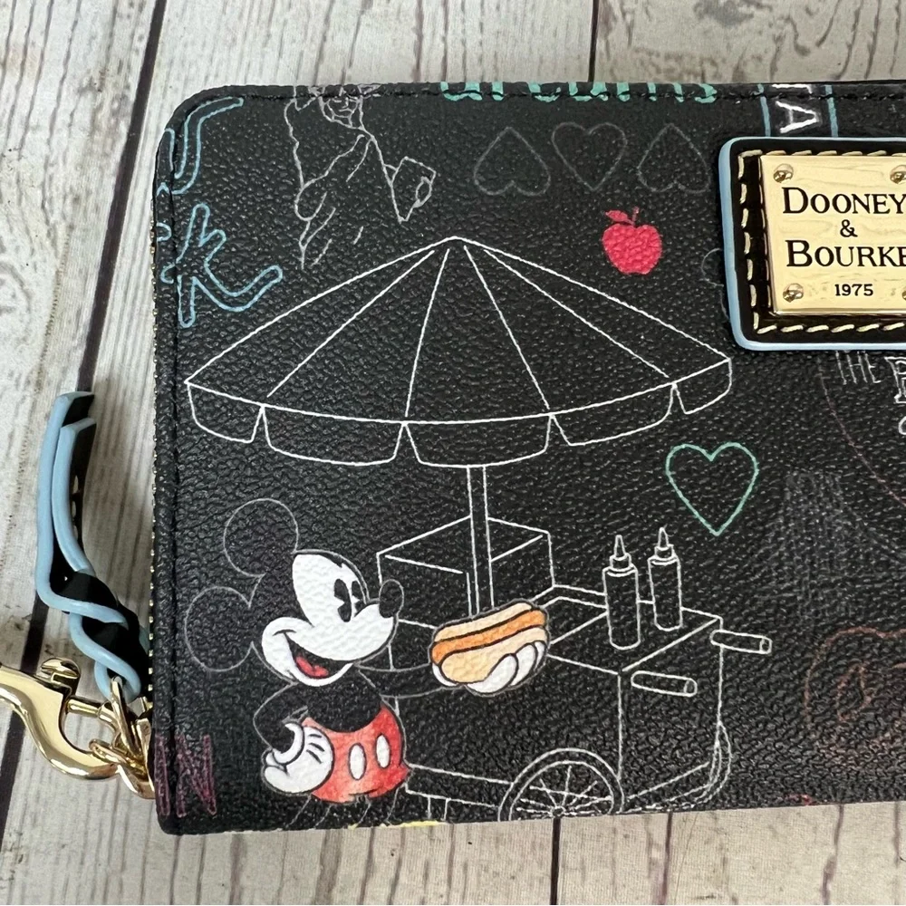 Dooney & Bourke Disney New York City 🥨 Large Zip Around Wristlet Wallet Mickey - Picture 10 of 16